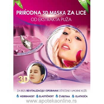 3D  PRIRODNA MASKA ZA LICE  OD EKSTRAKTA PUŽA   3D  PRIRODNA MASKA ZA LICE  OD EKSTRAKTA PUŽA